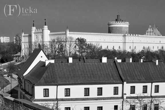 Lublin -- Fragment miasta, a na nim zamek królewski, a obecnie Muzeum Narodowe, listopad 2018 rok